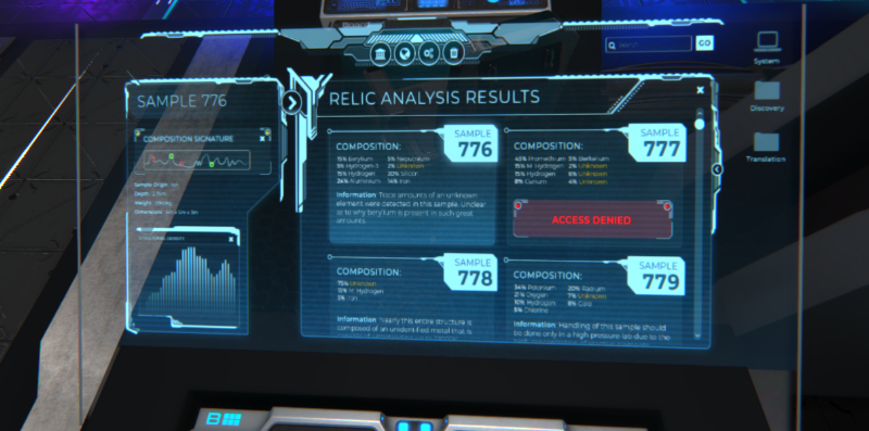 Human Data Screen In-Game