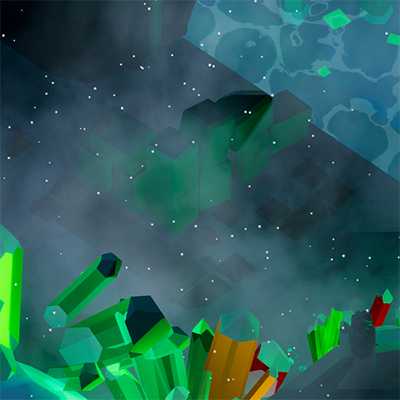 Level 5 - Crystalline formations and a large alien door mark the entrance to the Alien Ruin.