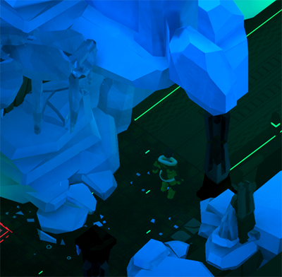 Ice and alien architecture form a nice contrast in almost every region of the level.