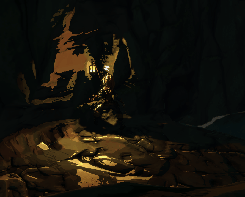 A player climbing and grappling.